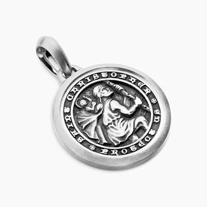 David Yurman | St. Christopher Amulet (Sterling Silver, 26.5mm) Designer Jewelry